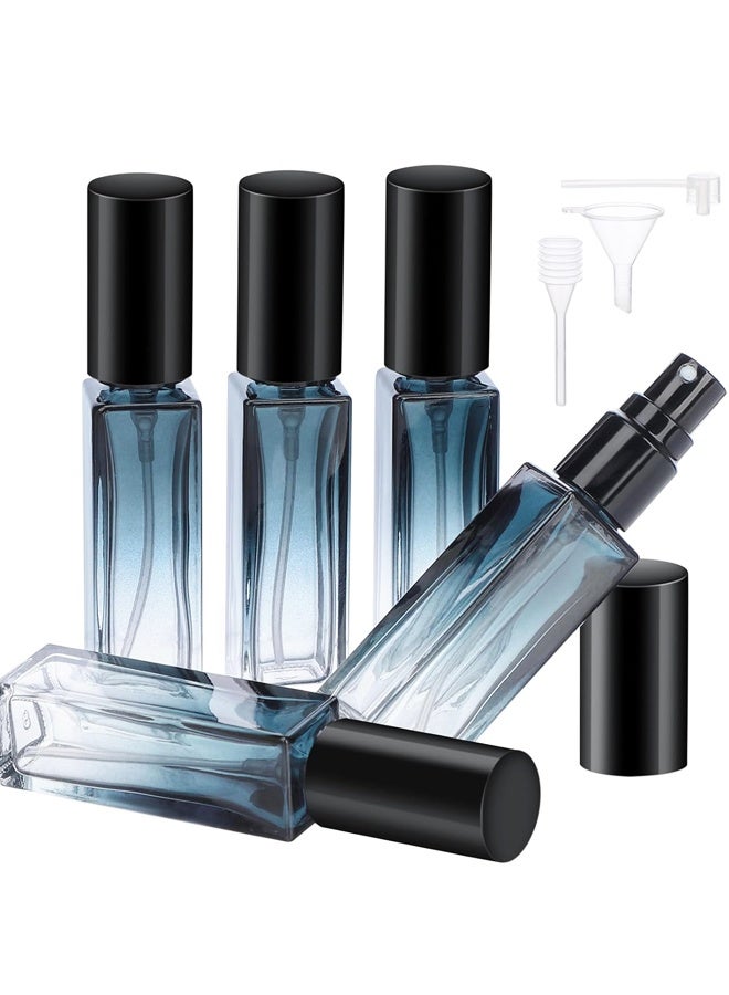 5PCS 10ML Mini Glass Perfume Containers with Funnel and Pipette, Empty Portable Leak-proof Fragrance Bottles Spray Atomizer Pump Bottle Kit for Toiletries - Image 1